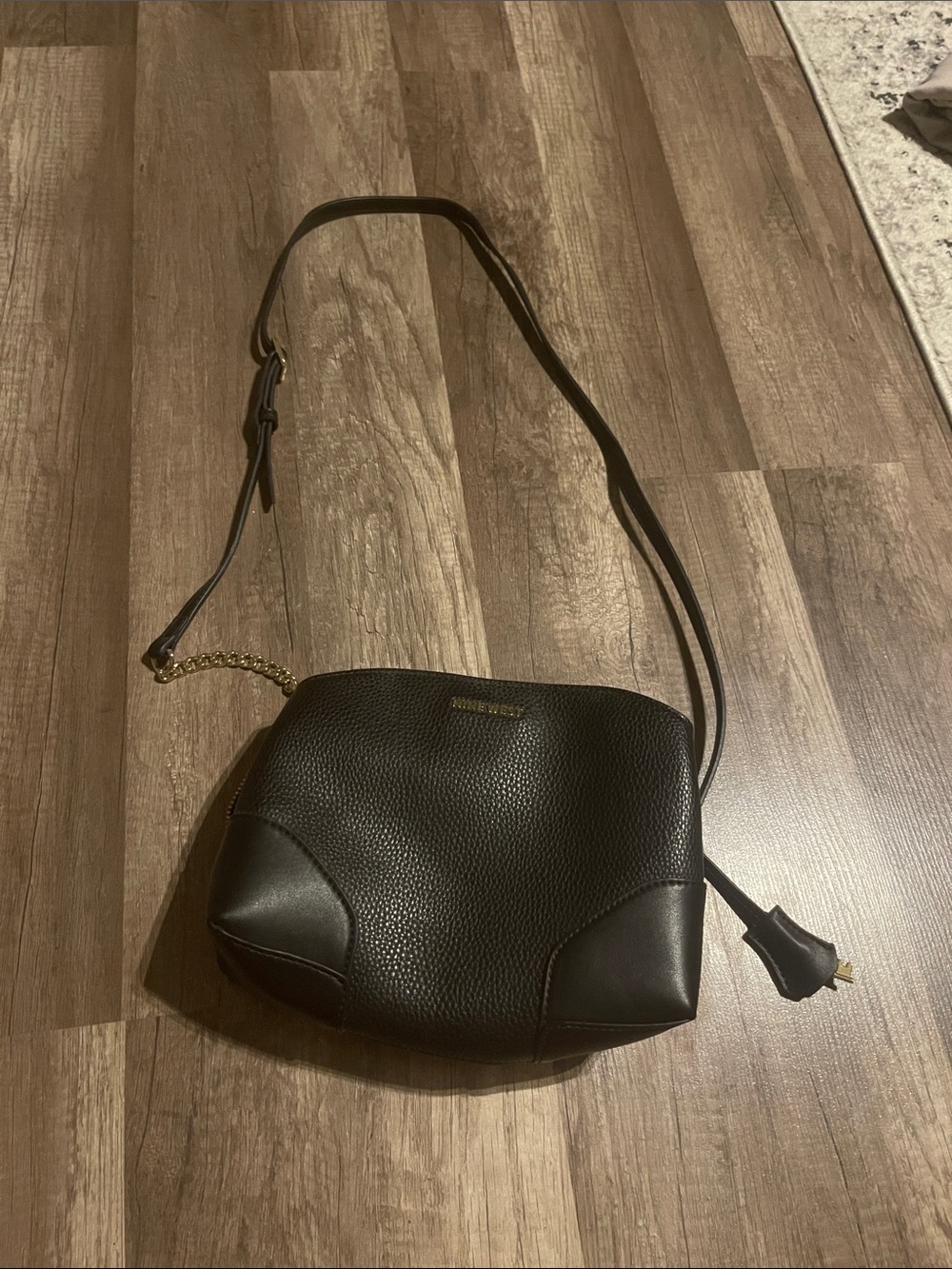 Nine West Black Crossbody Bag with Gold Accent